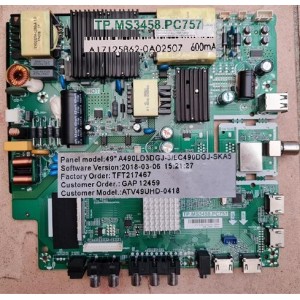 BAUHN ATV49UHD-0418 MAIN BOARD TP.MS3458.PC757 A17125862 