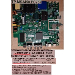 BAUHN ATV50UHD-0719 MAIN BOARD TP.MS3458.PC757 L19040019