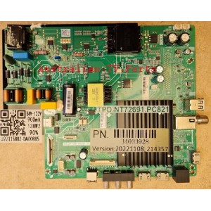 BAUHN ATV55UHDT-0723 MAIN BOARD TPD.NT72691.PC821 34033928