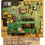 BAUHN ATV58HUDW-0421 MAIN BOARD P150-2874V6.0 TFT220457-2