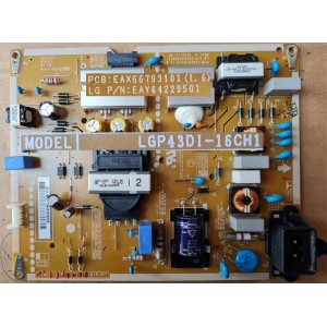 LG 43LH600T POWER BOARD EAY64229501 LGP43DI-16CH1 EAX66793101