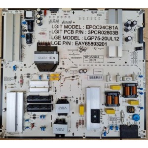 LG 75NANO86TPA POWER BOARD EAY65893201 LGP75-20UL12 3PCR02803B EPCC24CB1A