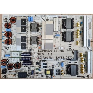 LG 84UB980T POWER BOARD EAY63108701 LGP84D9-14UHD