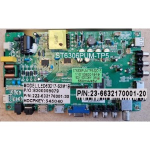 SONIQ E32V16B MAIN BOARD ST6306PUM-TP5 222-6321760001-30 23-663217000-20