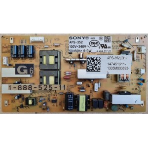 SONY KD65X9004A POWER G6 BOARD 1-888-525-11 APS-352 147451611 