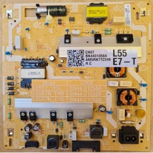 SAMSUNG QA55Q60TAW POWER BOARD BN44-01058A L55E7_THS BN4401958A