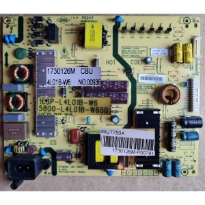 TOSHIBA 49U7750A POWER BOARD 168P-L4L01B-W6 5800-L4L01B-W600